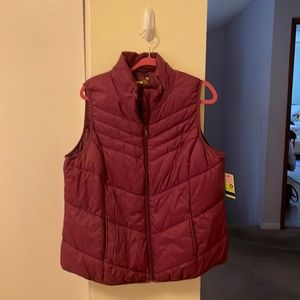 Packable Vest-Burgundy